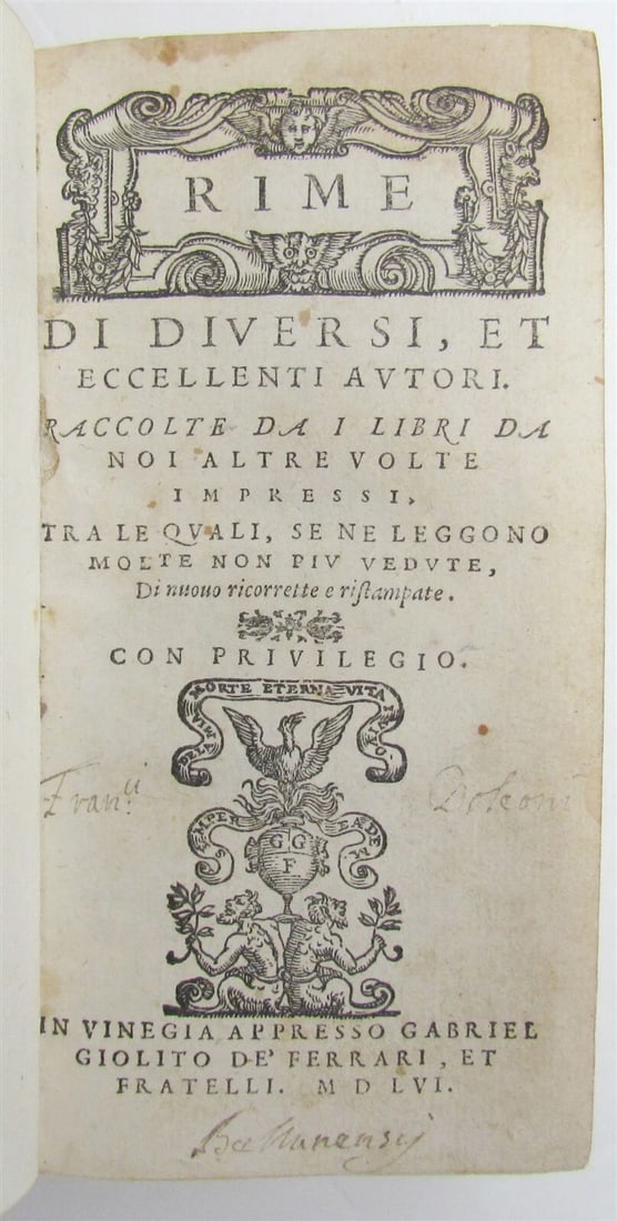 1556 Lodovico DOLCE POETRY antique 16th CENTURY (1 of 5)