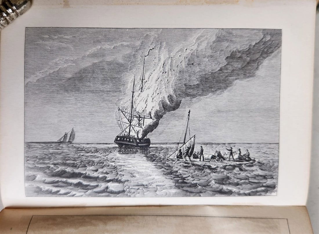 1868 THE PIRATE and THE THREE CUTTERS by Captain Marryatt ILLUSTRATED antique - 5