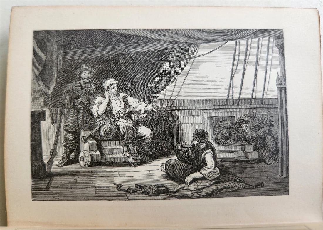 1868 THE PIRATE and THE THREE CUTTERS by Captain Marryatt ILLUSTRATED antique - 6