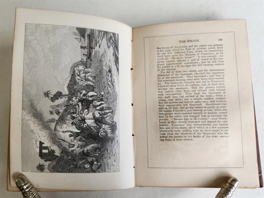 1868 THE PIRATE and THE THREE CUTTERS by Captain Marryatt ILLUSTRATED antique - 7