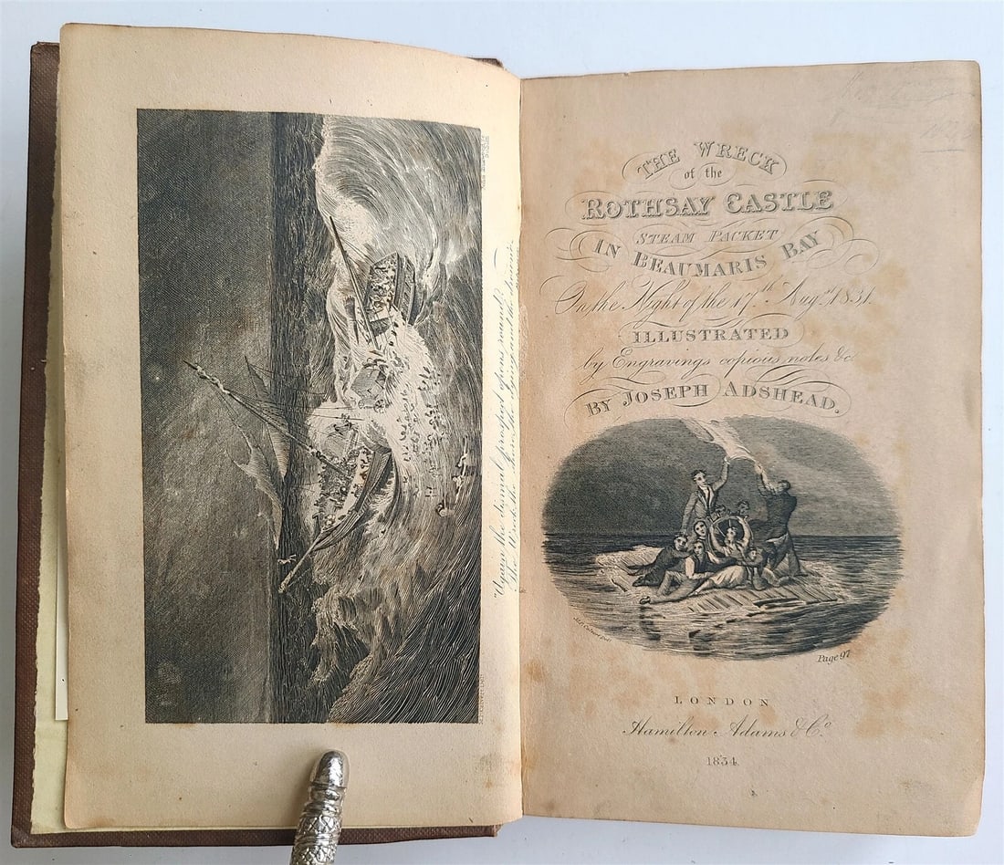 1834 NARRATIVE of WRECK of ROTHSAY CASTLE STEAM PACKET ADSHEAD antique SHIPWRECK (1 of 11)