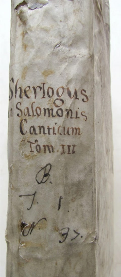 1641 VELLUM BINDING FOLIO COGITATIONES IN SALOMONIS CANTICORUM ANTIQUE - 3