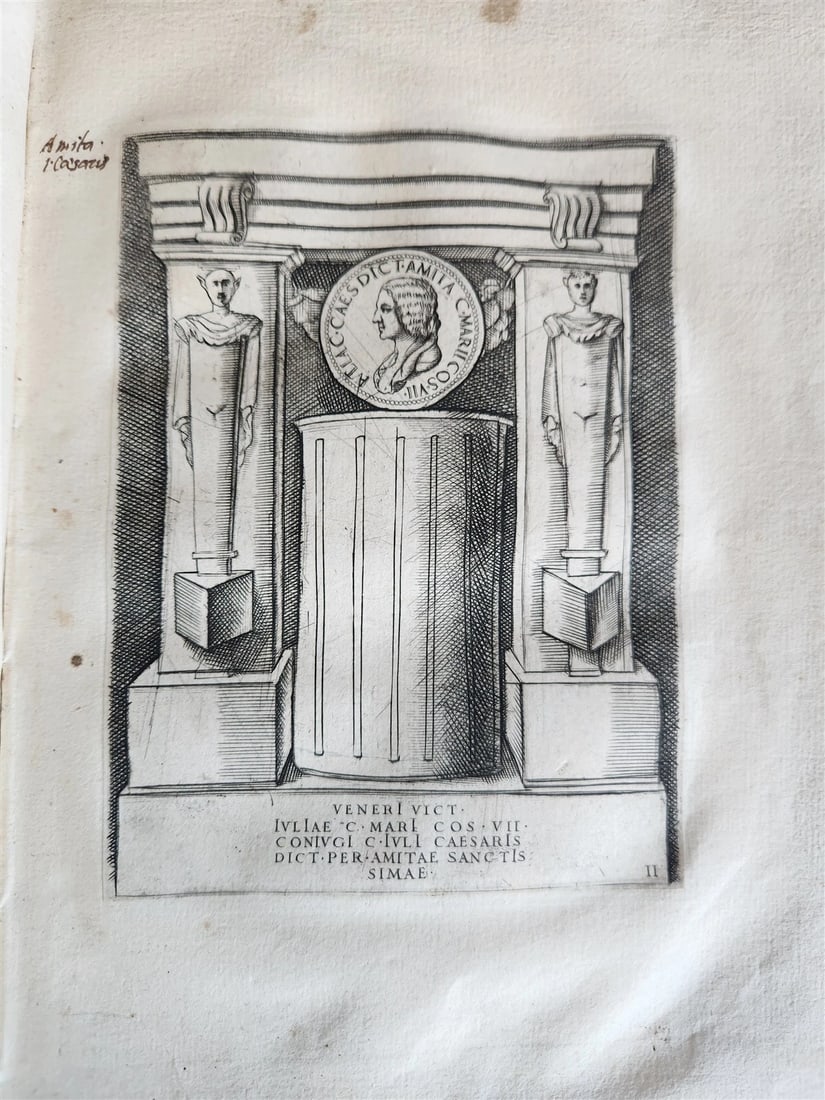 1600 ILLUSTRATED ROMAN EMPRESSES PORTRAITS antique 55 COPPER PLATES - 12