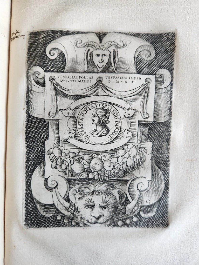 1600 ILLUSTRATED ROMAN EMPRESSES PORTRAITS antique 55 COPPER PLATES - 16