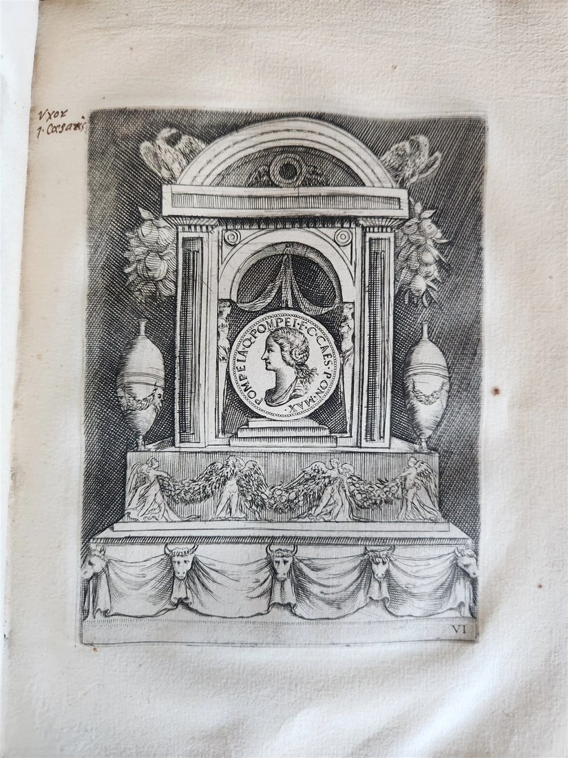 1600 ILLUSTRATED ROMAN EMPRESSES PORTRAITS antique 55 COPPER PLATES - 8