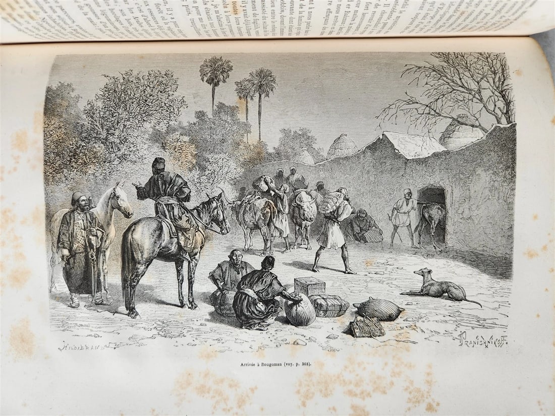 1880 HISTORY of VOYAGES ILLUSTRATED antique S. AMERICA ALGERIA SUMATRA AFRICA - 12