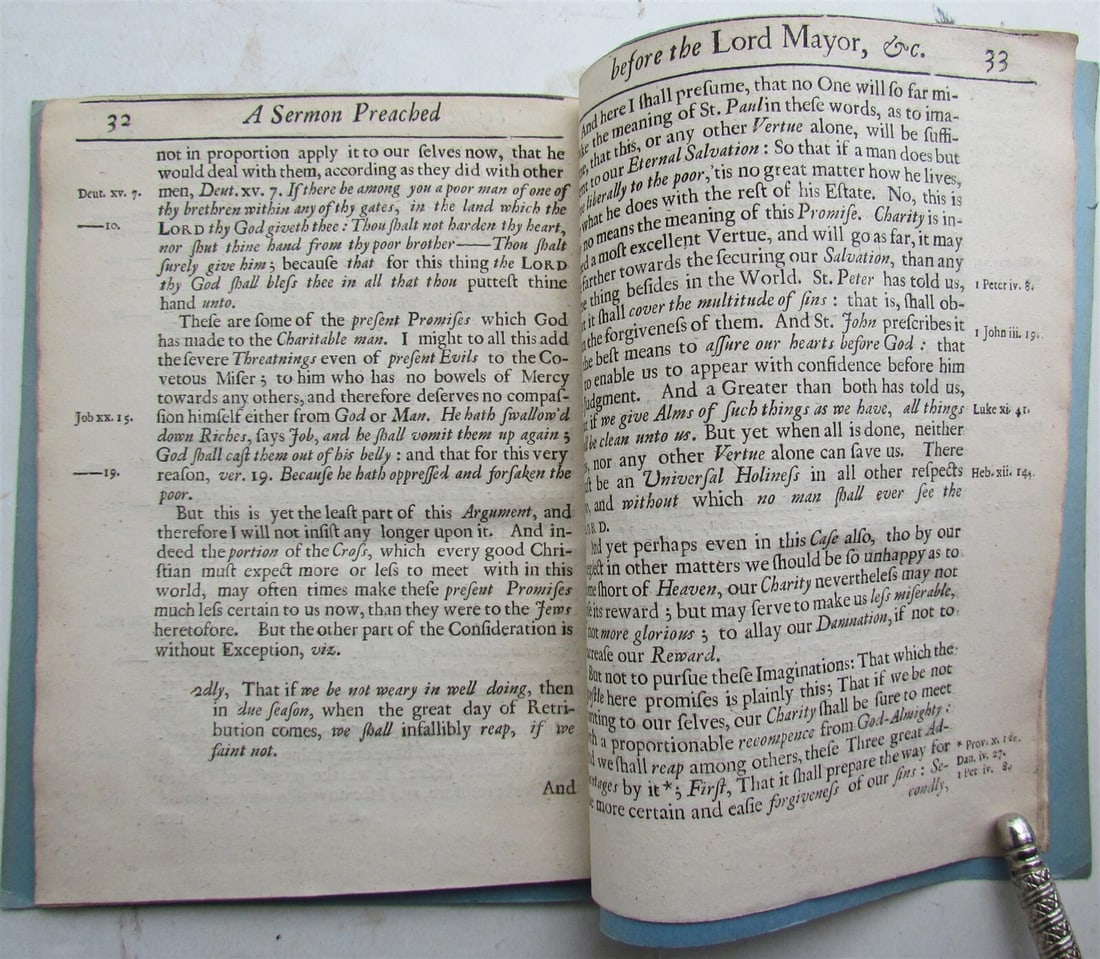 1690 Dr. Wake's SERMON at SEPULCHRES CHURCH before LORD MAYOR antique in ENGLISH - 5