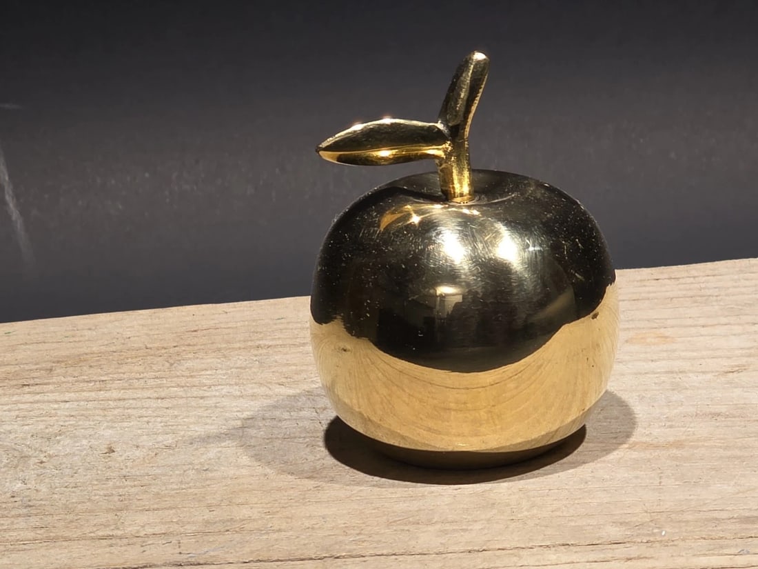 Schoolhouse Brass Apple Bell - 3