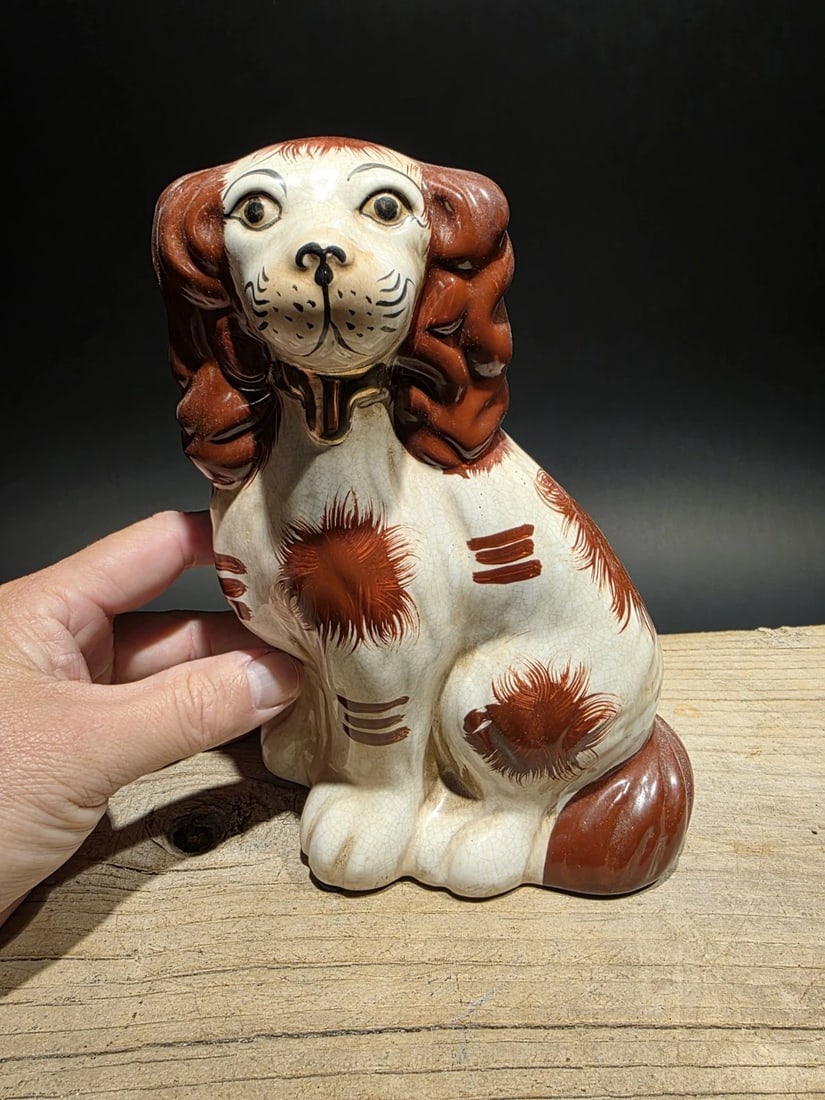8" Red Staffordshire Spaniel Dog Figurine (1 of 10)