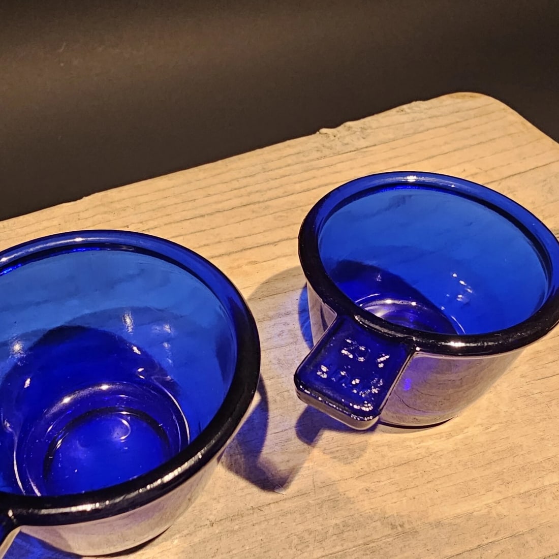 Cobalt Blue Depression Glass 4pc Measuring Cup Set - 13