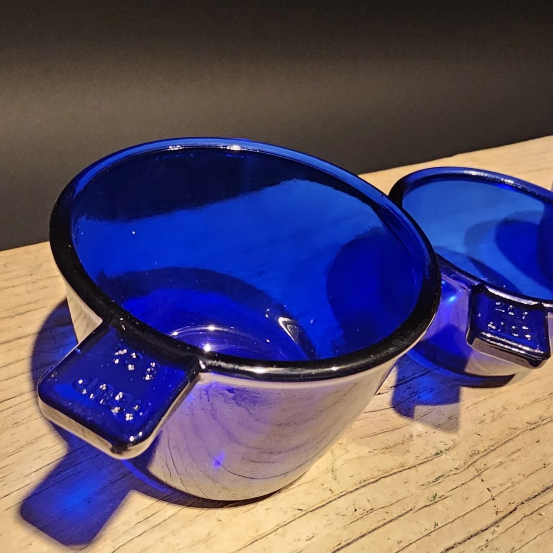 Cobalt Blue Depression Glass 4pc Measuring Cup Set - 14