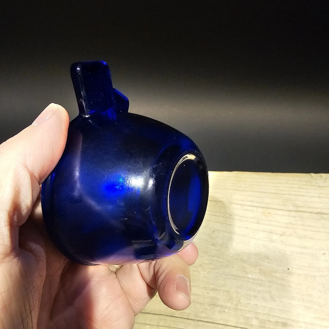 Cobalt Blue Depression Glass 4pc Measuring Cup Set - 9