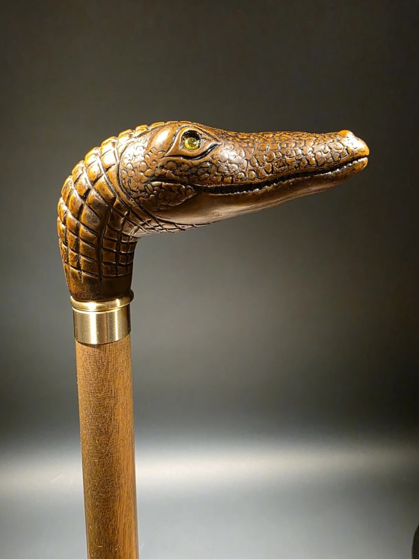 36" Gator Head Walking Stick Cane - 5