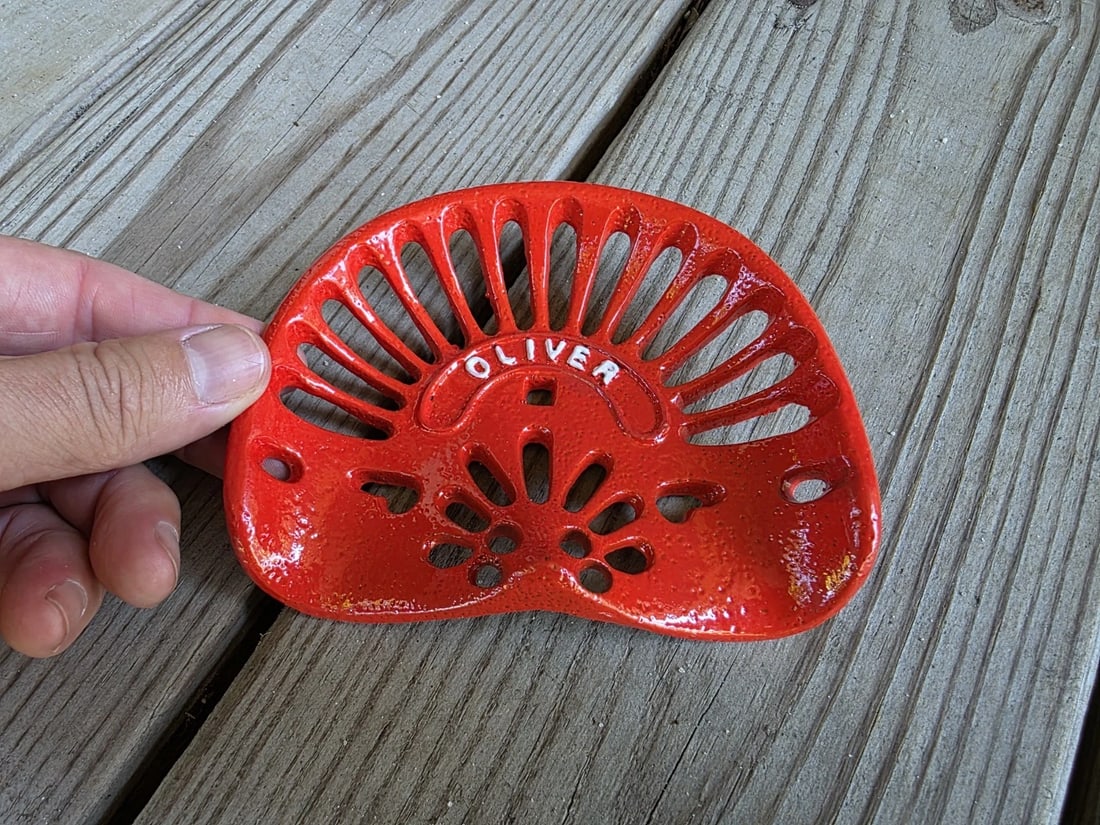 5" Cast Oliver Miniature Tractor Seat Sample - 5