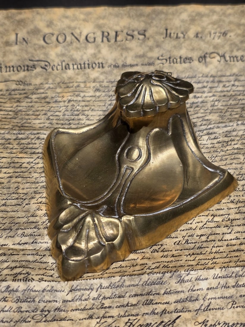 Brass Inkwell Ink pot Bottle - 8