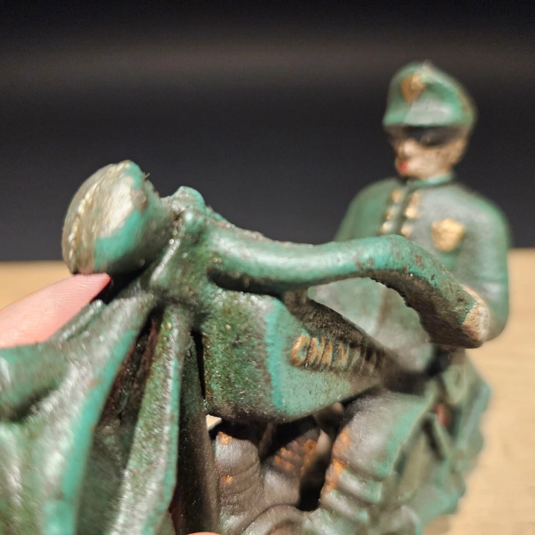 7" Cast Iron Toy Motorcycle - 16