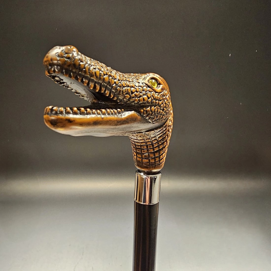 36" Gator Head Walking Stick Cane - 13