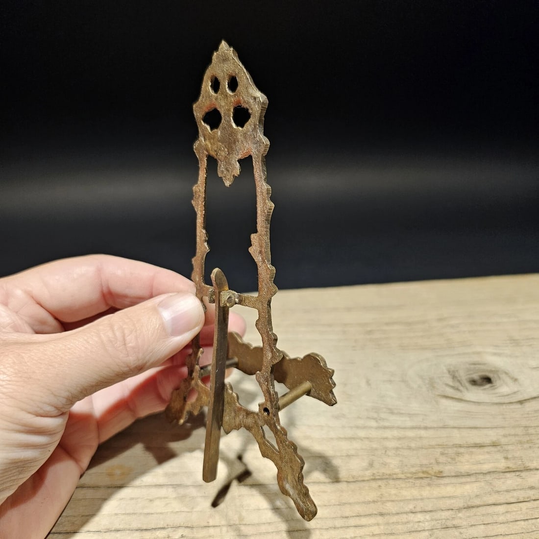 5" Miniature Brass Desk Easel - 7