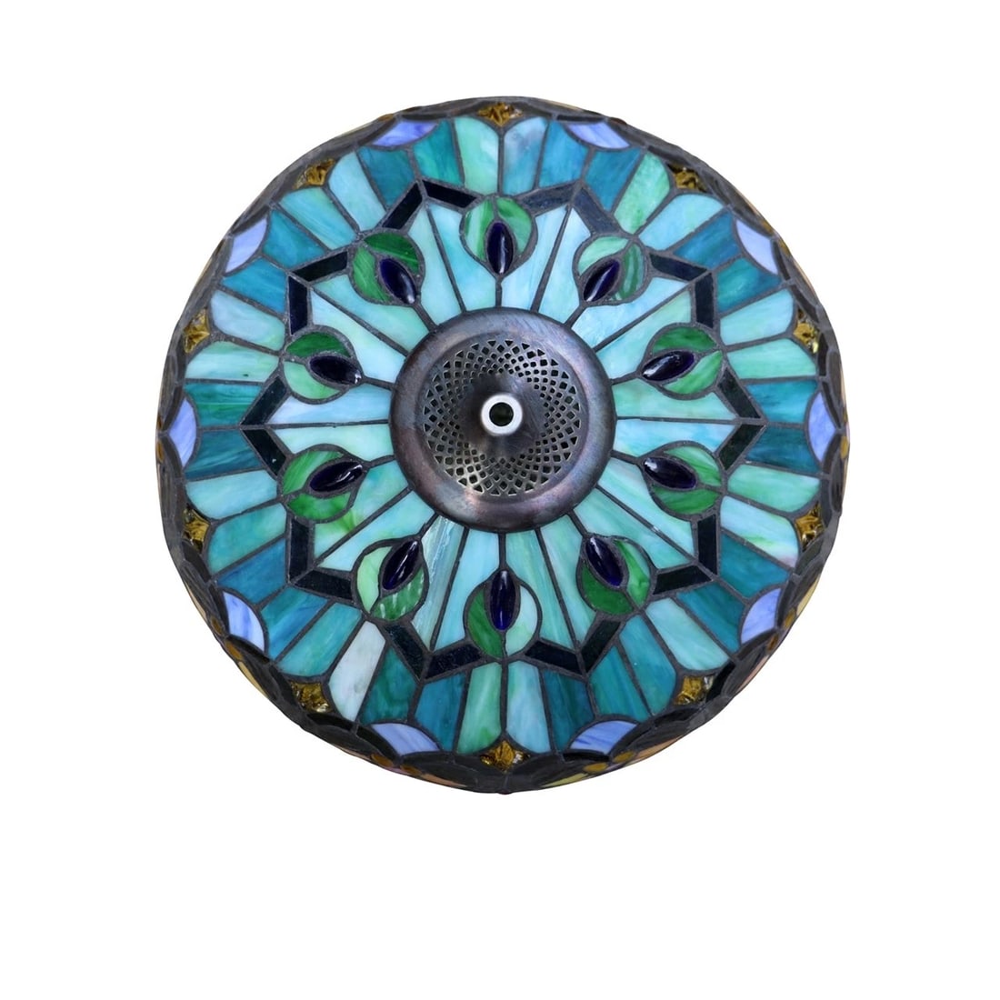 23.6" Stained Glass Lit Base Table Lamp - 3