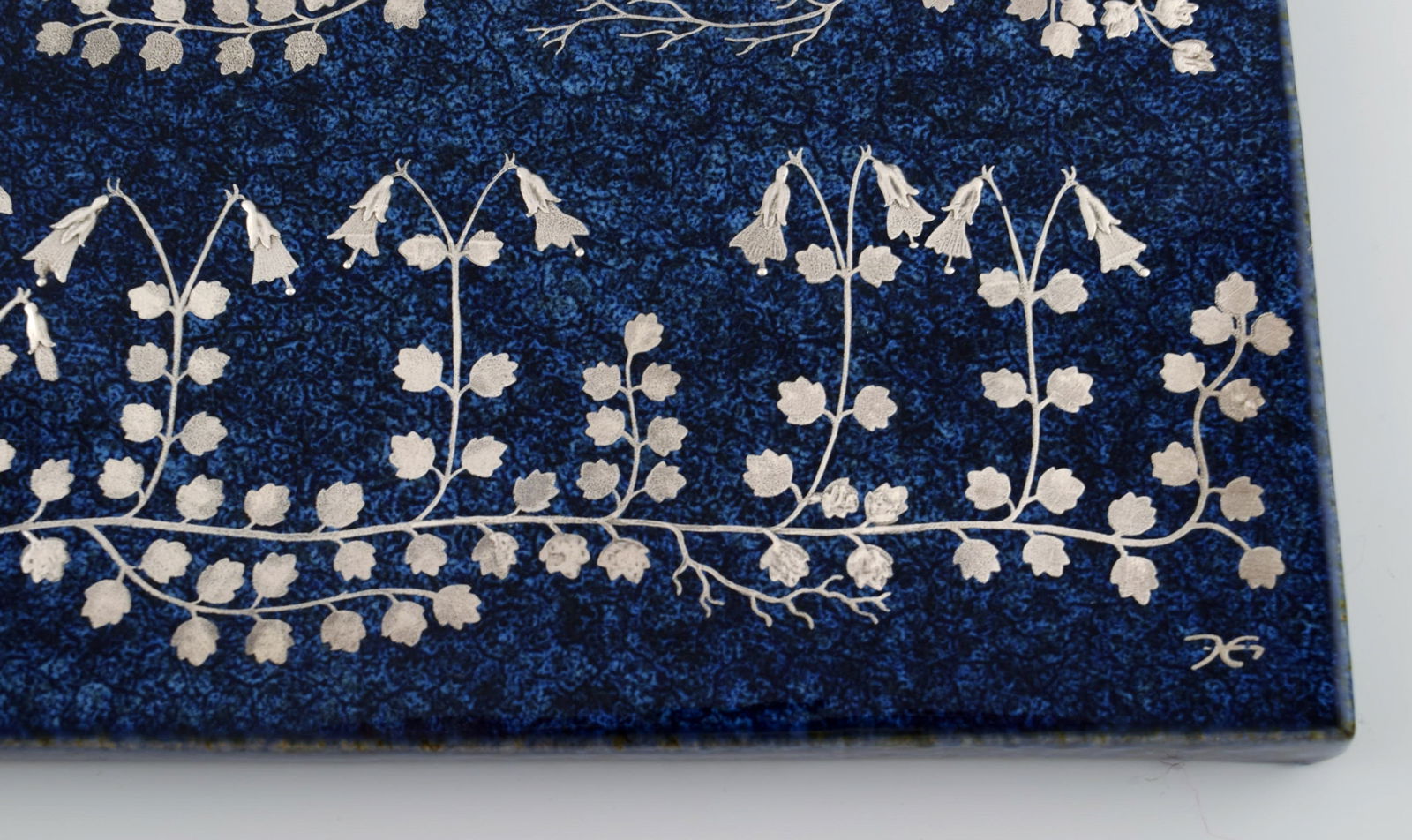 Heinz Erret (1920-2003) for Gustavsberg. "Linea" wall plaque in glazed ceramics with silver inlay in - 5