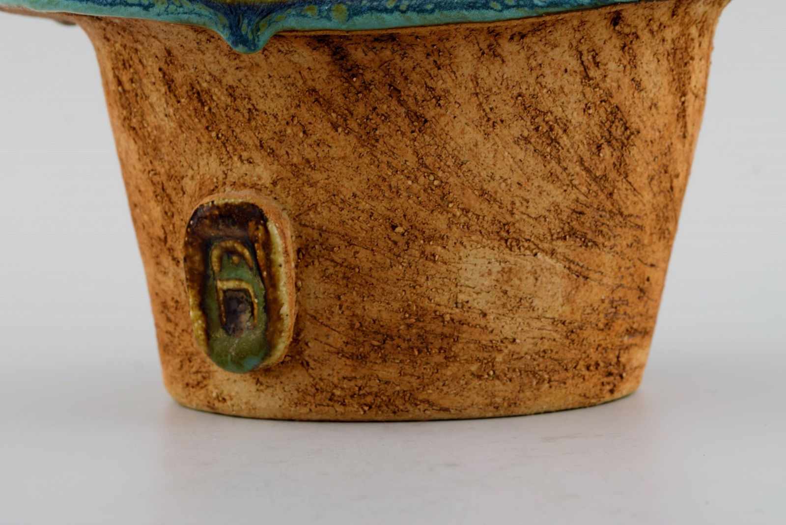 Curt M. Addin (1931-2007) for Glumslöv. Freeform vase in partially glazed stoneware. Beautiful - 3