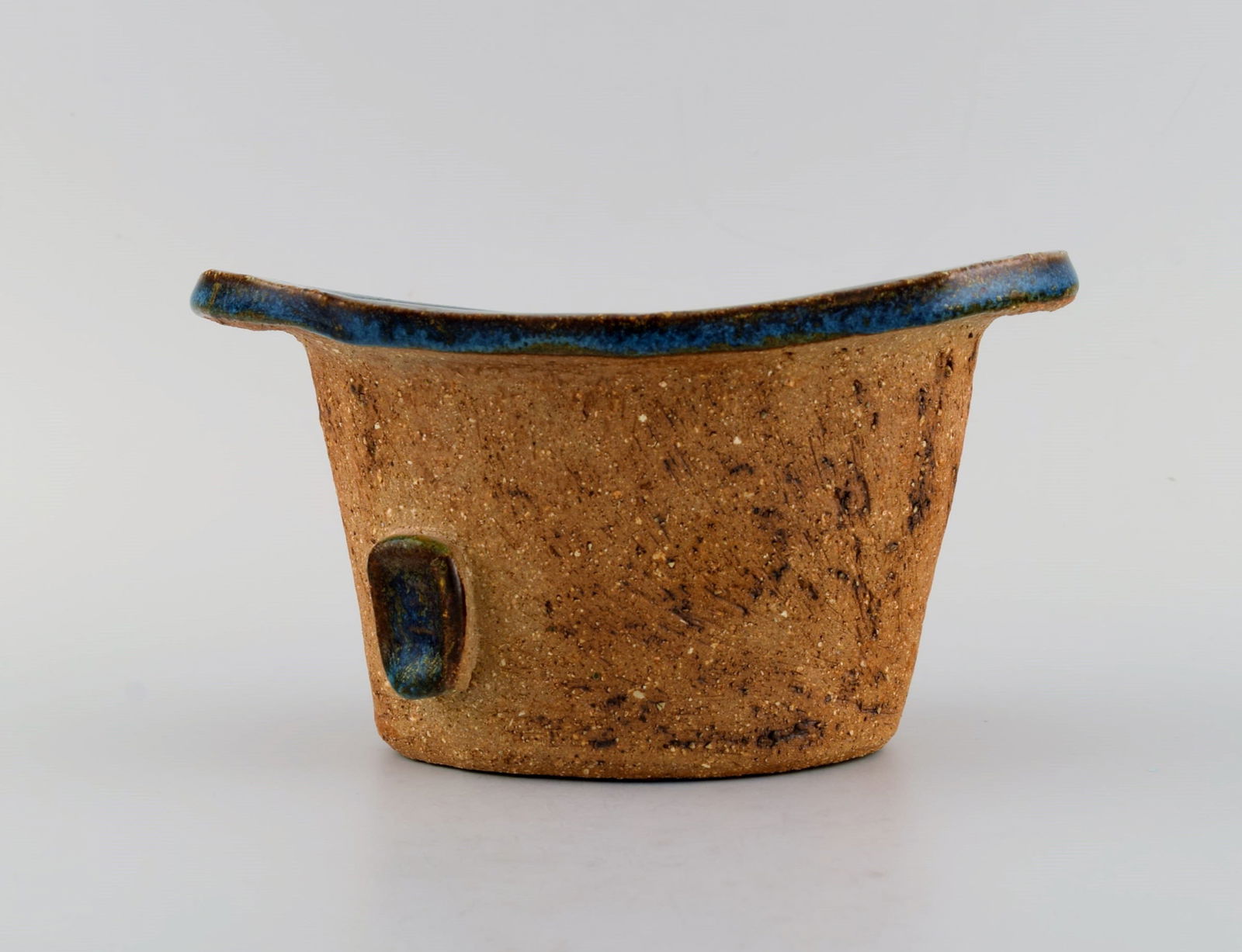 Curt M. Addin (1931-2007) for Glumslöv. Freeform vase in partially glazed stoneware. Beautiful - 2