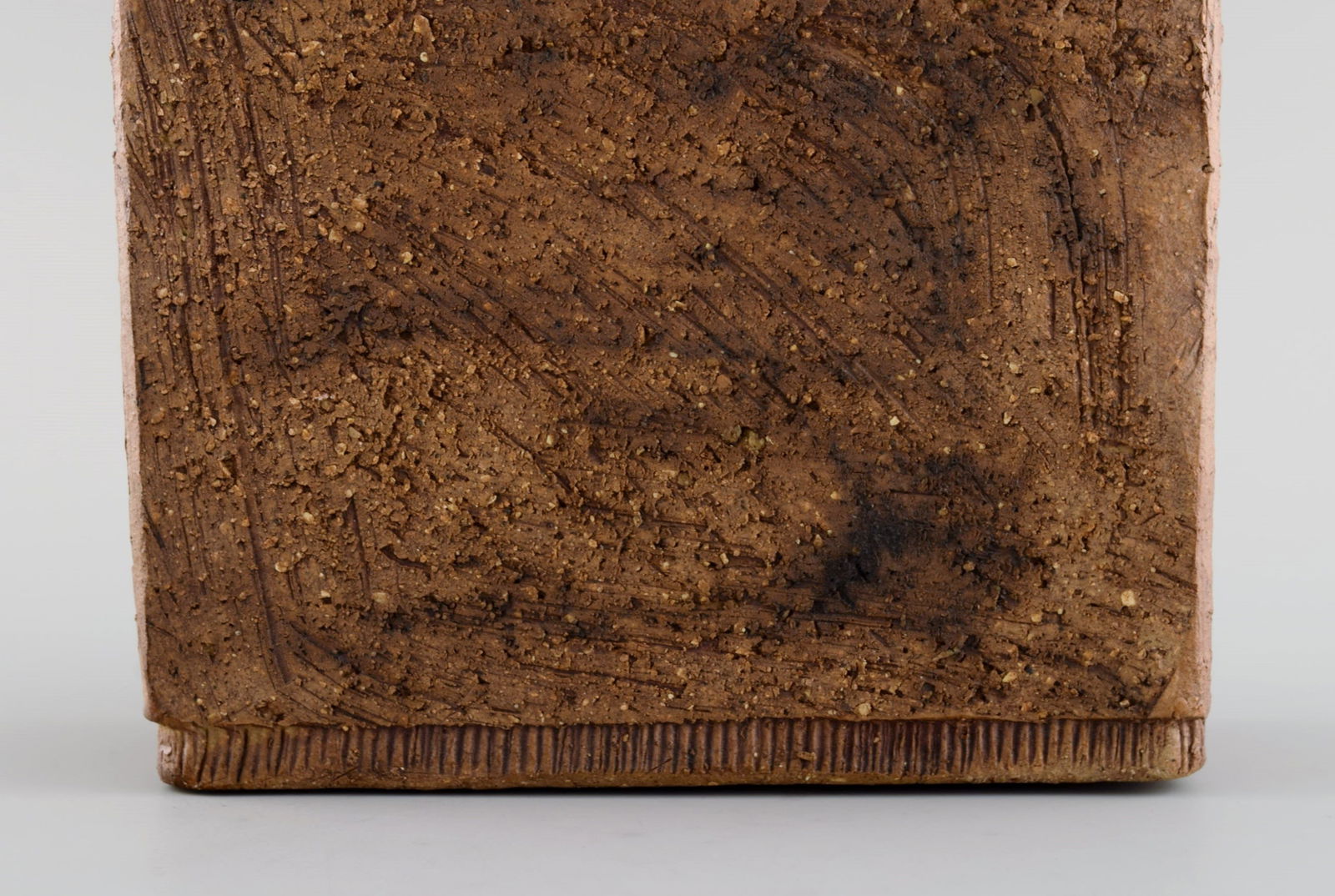 Curt M. Addin (1931-2007) for Glumslöv. Vase in partially glazed stoneware. Beautiful speckled - 6