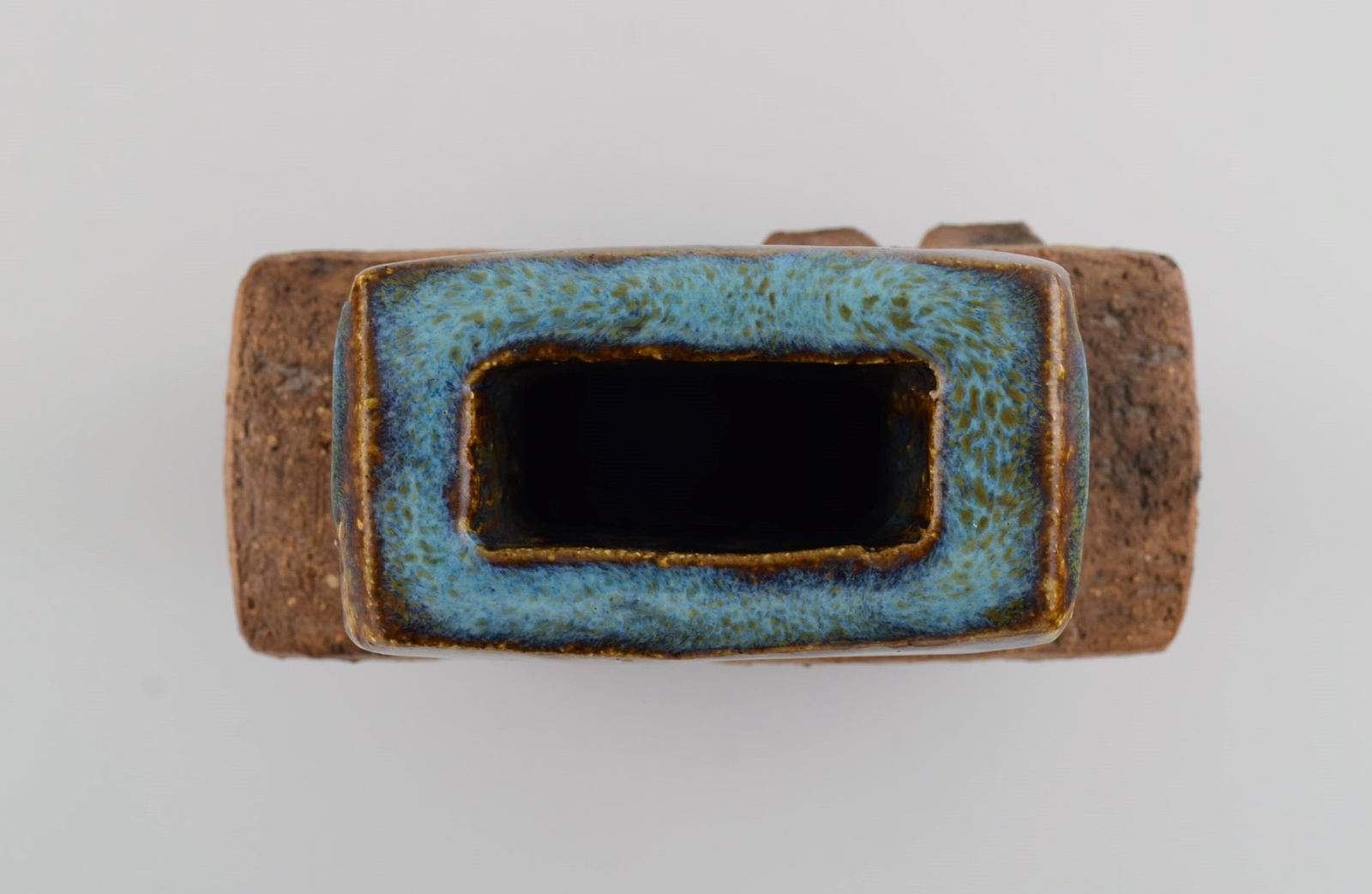 Curt M. Addin (1931-2007) for Glumslöv. Vase in partially glazed stoneware. Beautiful speckled - 7