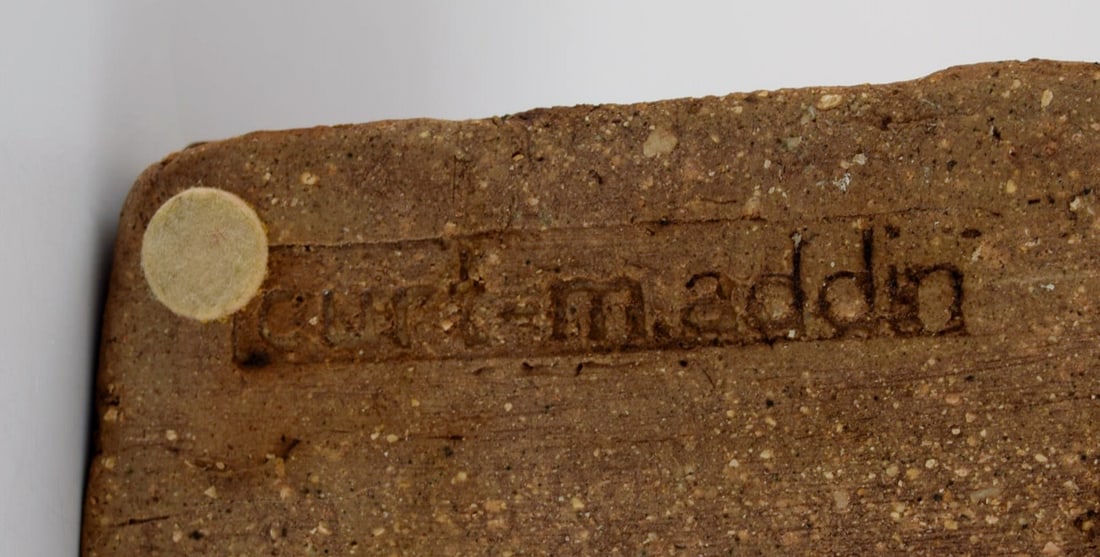 Curt M. Addin (1931-2007) for Glumslöv. Vase in partially glazed stoneware. Beautiful speckled - 8