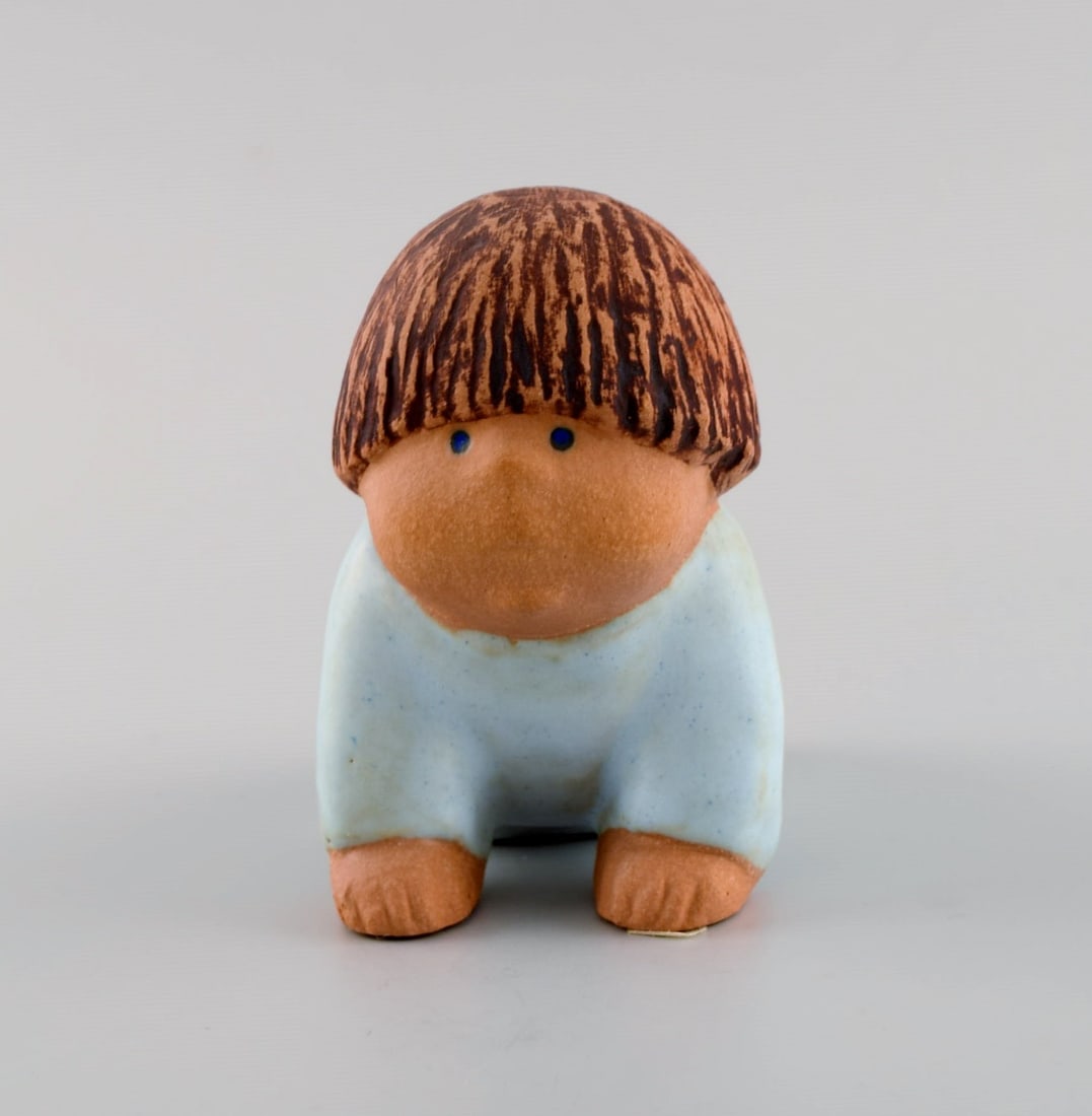 Lisa Larson for Gustavsberg. Rare figure in glazed ceramics. Baby. 1970s. - 2