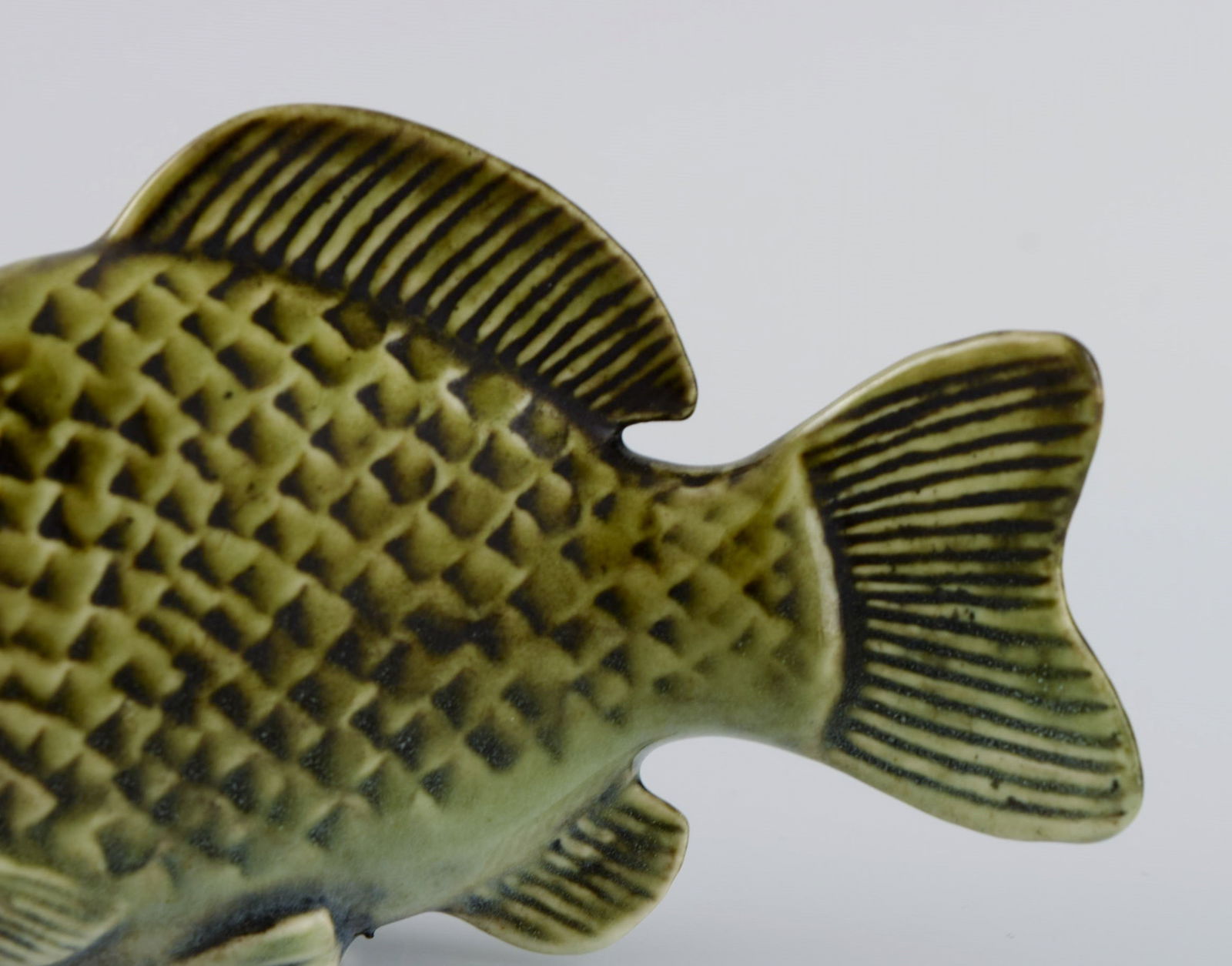 Sven Wejsfelt (1930-2009) for Gustavsberg. Unique Stim fish in glazed ceramics. Perch. 1980s. - 4