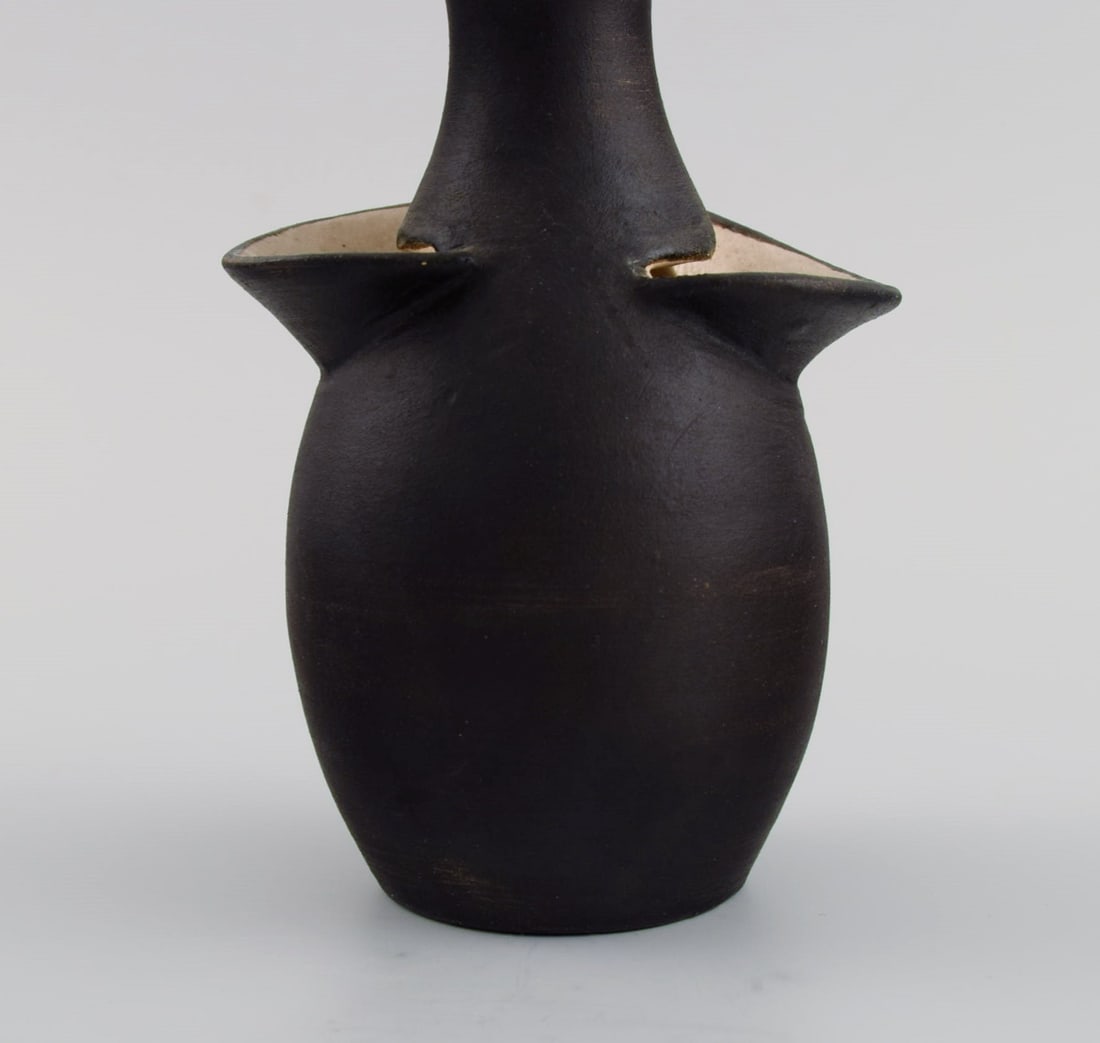 German studio ceramicist. Unique vase in glazed stoneware. 1960 / 70s. - 5