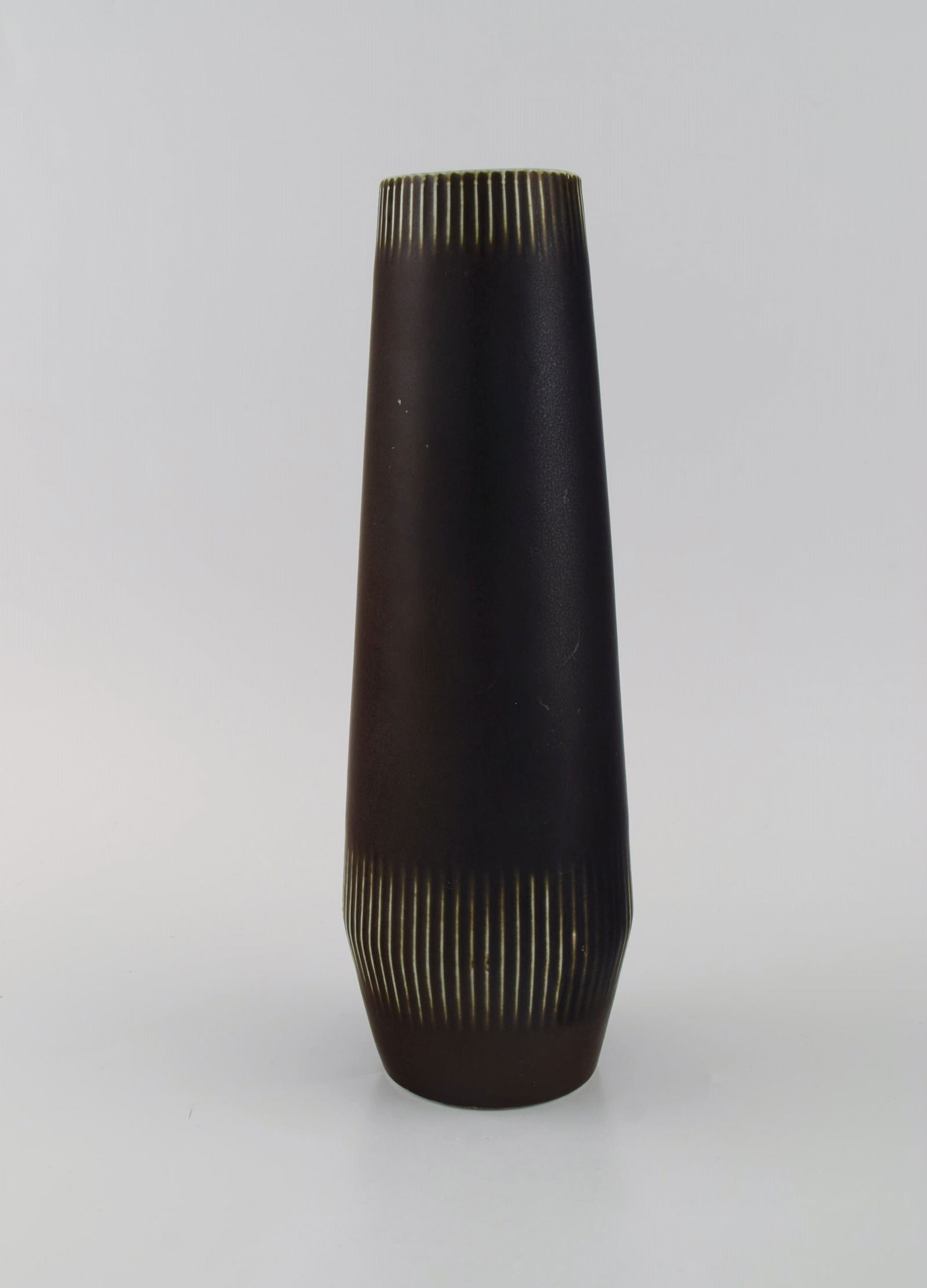 Carl Harry Stålhane (1920-1990) for Rörstrand. Vase in glazed ceramics with vertically - 2