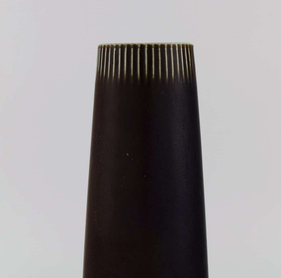 Carl Harry Stålhane (1920-1990) for Rörstrand. Vase in glazed ceramics with vertically - 5