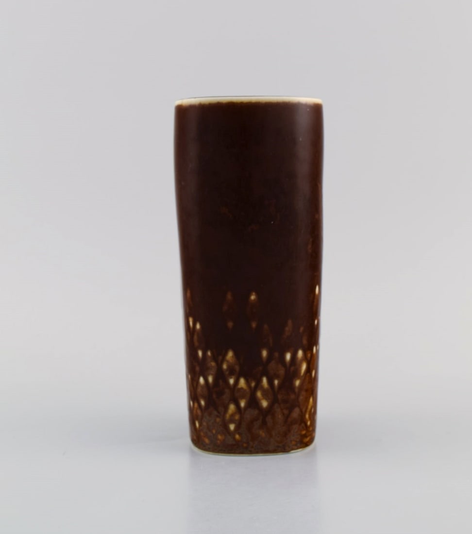 Carl Harry Stålhane (1920-1990) for Rörstrand. Vase in glazed ceramics with checkered - 3