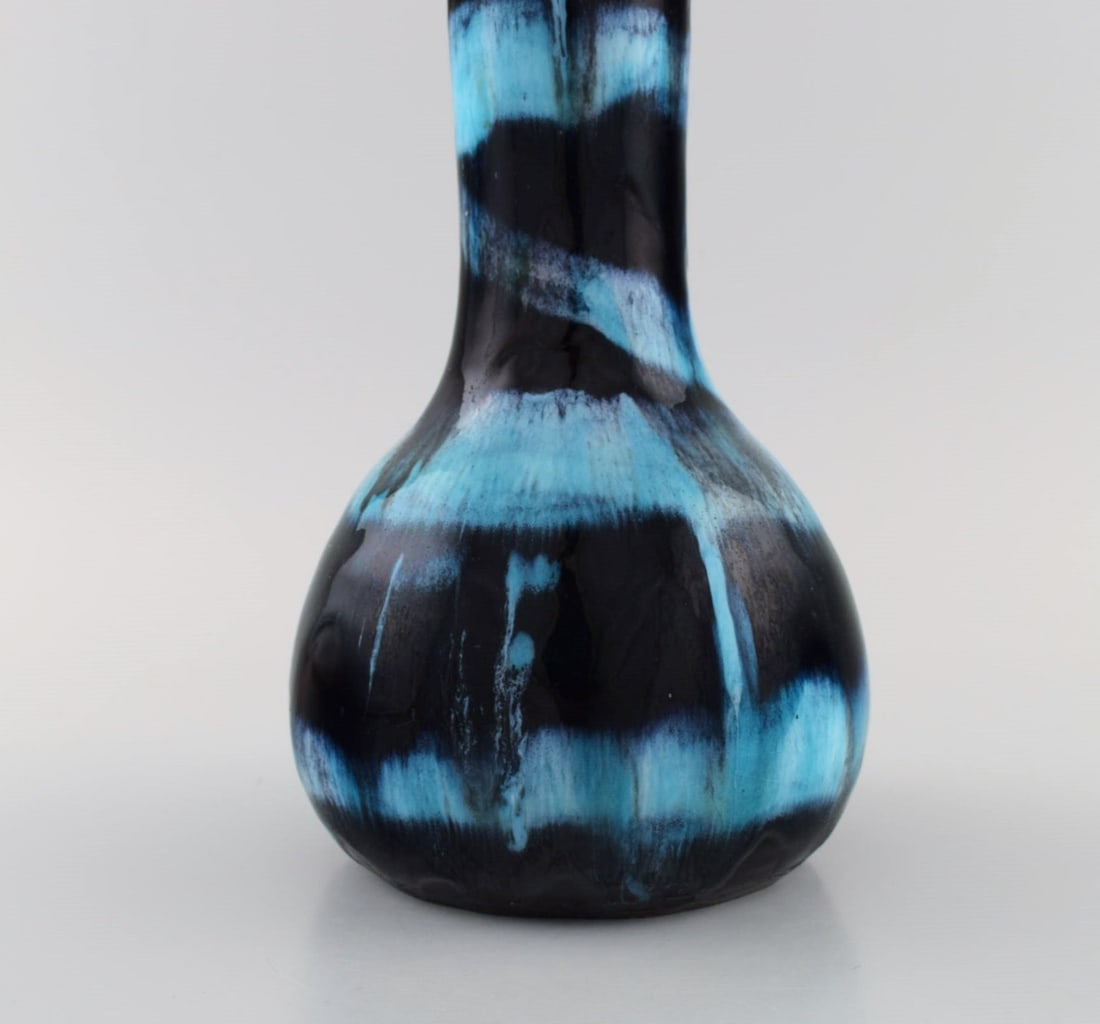 Otello Rosa for Miracoli, Venezia. Large unique vase in glazed stoneware. Beautiful glaze in dark - 5