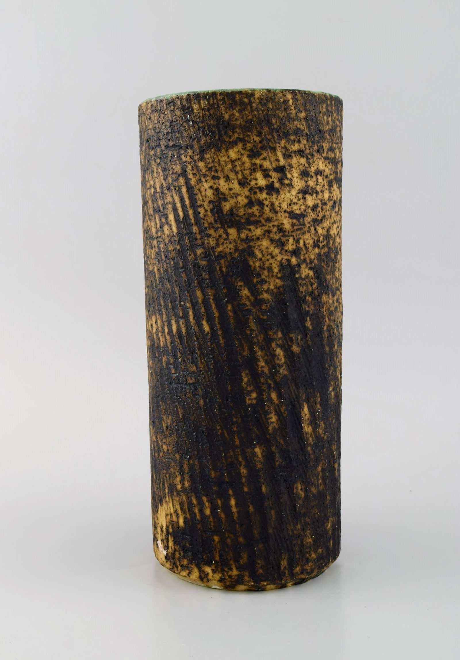 Pieter Groeneveldt (1889-1982), Dutch ceramicist. Cylindrical unique vase in glazed ceramics. - 2