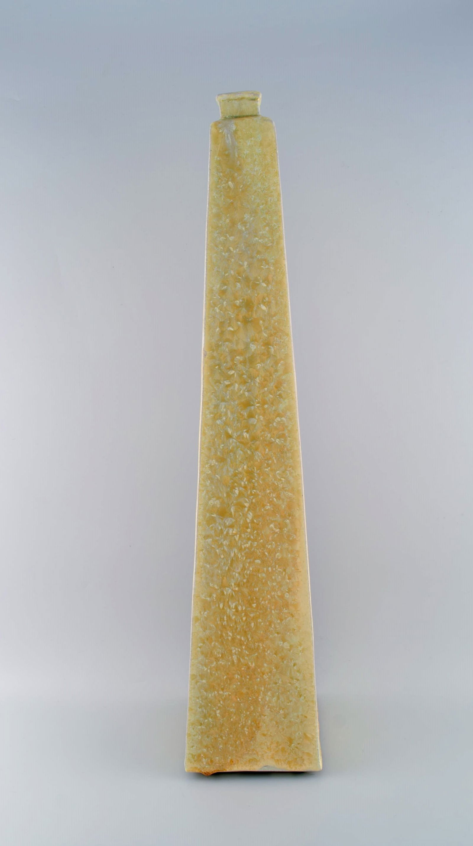 Isak Isaksson, Swedish ceramicist. Colossal unique vase in glazed ceramics. Beautiful crystal glaze - 7