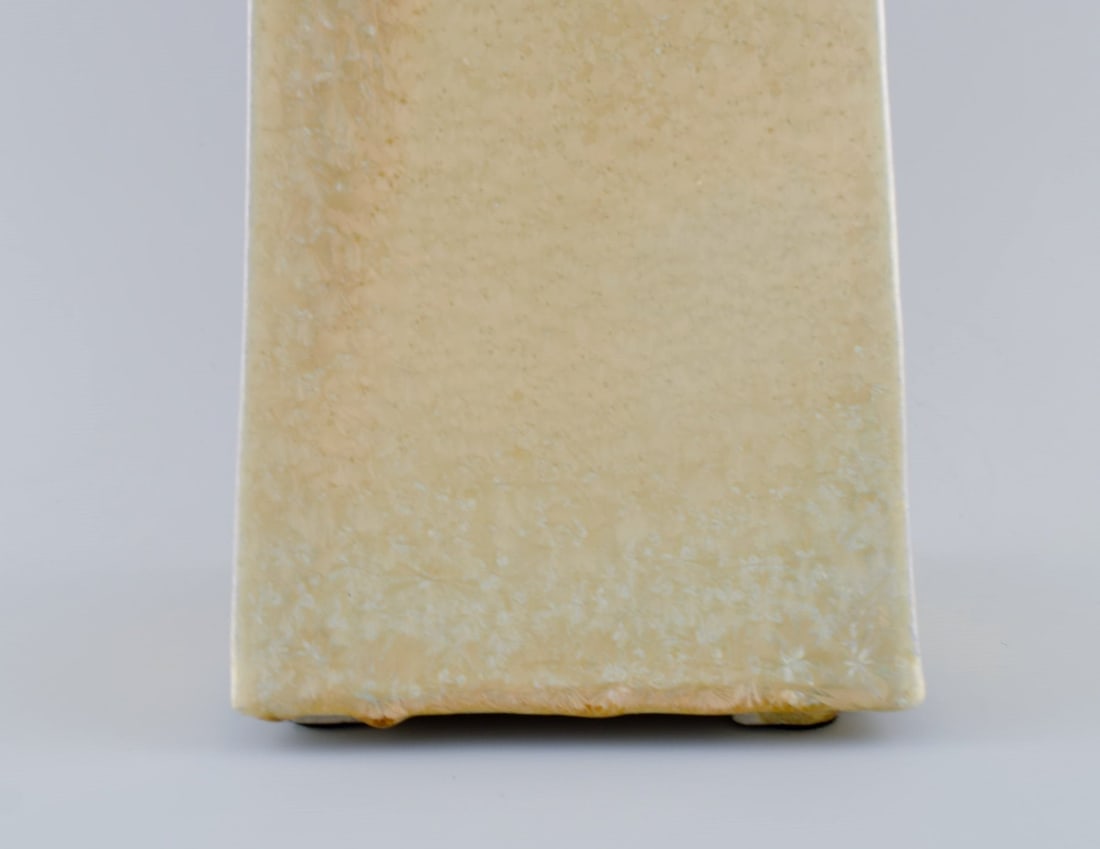 Isak Isaksson, Swedish ceramicist. Colossal unique vase in glazed ceramics. Beautiful crystal glaze - 9