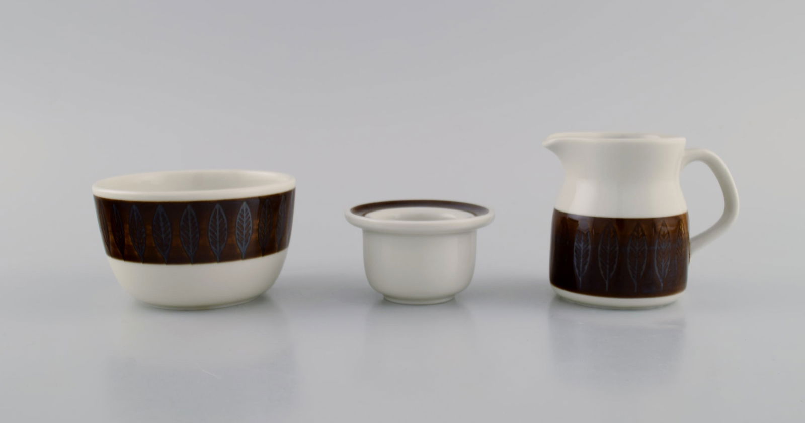 Hertha Bengtson (1917-1993) for Rörstrand. Three parts Koka in glazed stoneware. 1960s. (1 of 5)