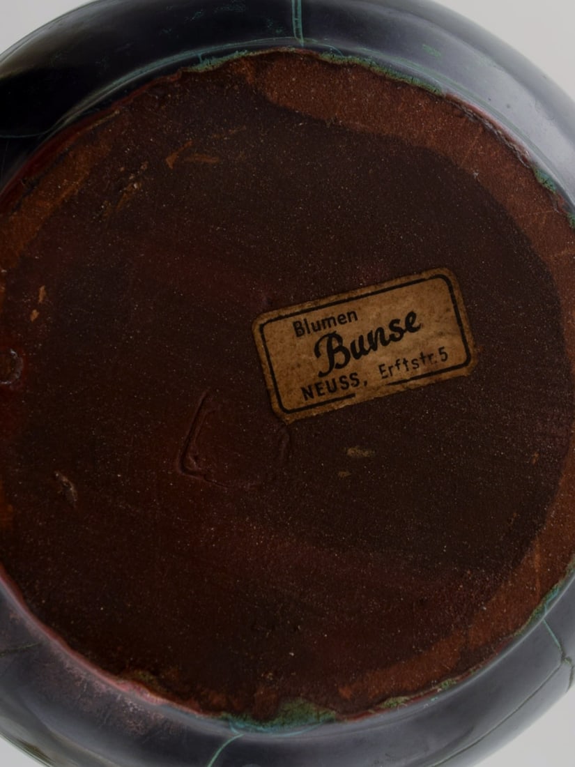 Richard Uhlemeyer, Germany. Vase in glazed ceramics. Beautiful crackled glaze in dark red and - 6