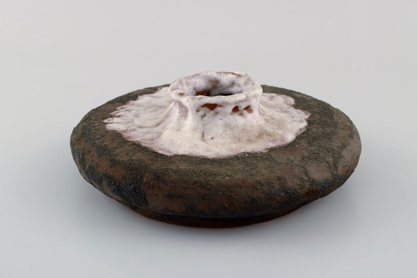 European studio ceramicist. Unique vase in glazed stoneware. 1970s. (1 of 6)