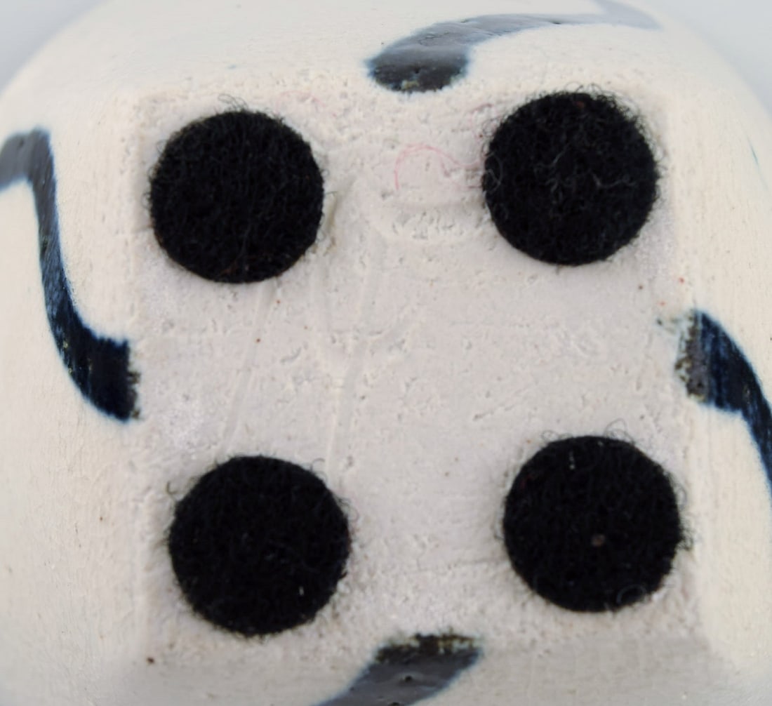 Danish studio ceramicist. Unique bowl in glazed stoneware. Late 20th century. - 6