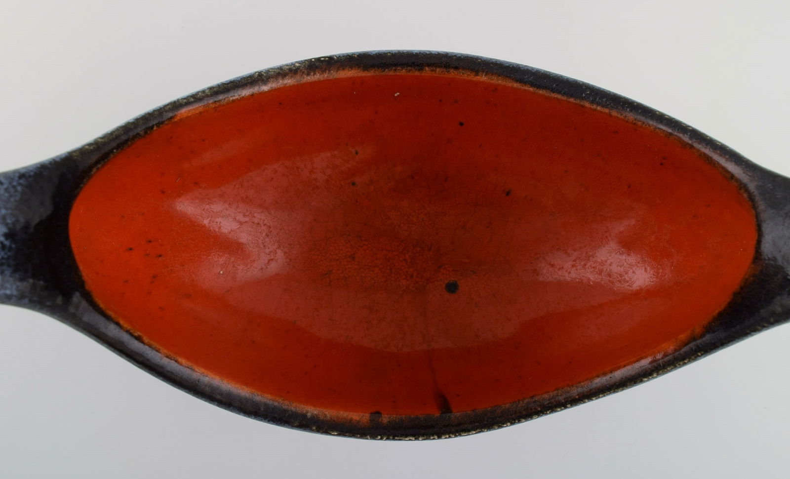 Maxime Fillon (1920-2003), France. Giant bowl in glazed stoneware. Beautiful glaze in gray and red - 5