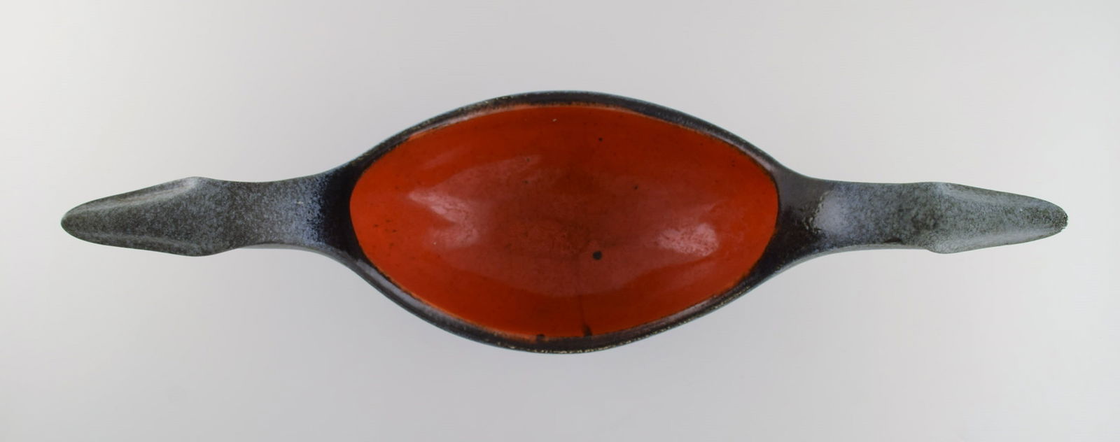 Maxime Fillon (1920-2003), France. Giant bowl in glazed stoneware. Beautiful glaze in gray and red - 6