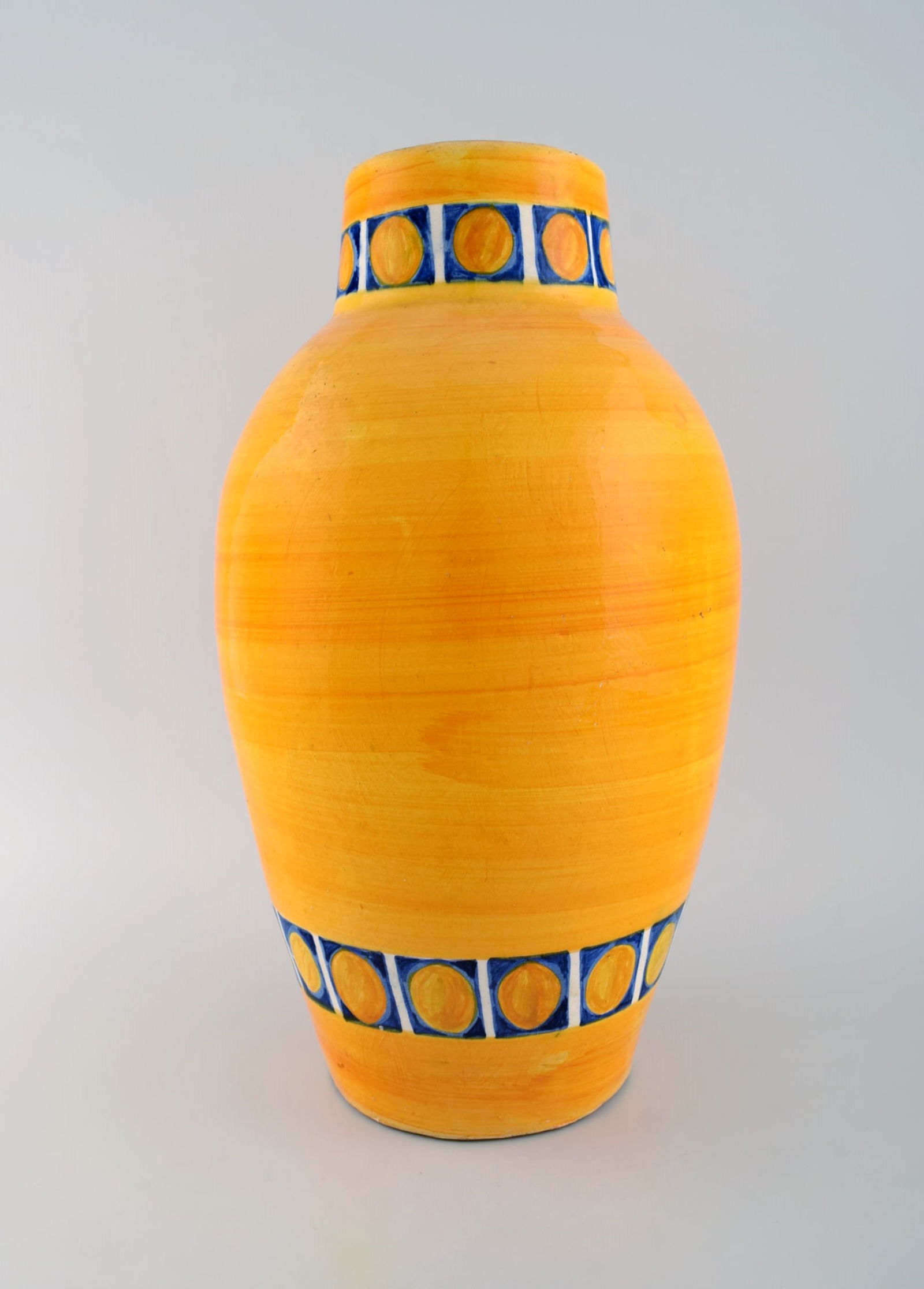 Poterie Serghini, Morocco. Large unique vase in hand-painted glazed stoneware. Beautiful glaze in (1 of 7)