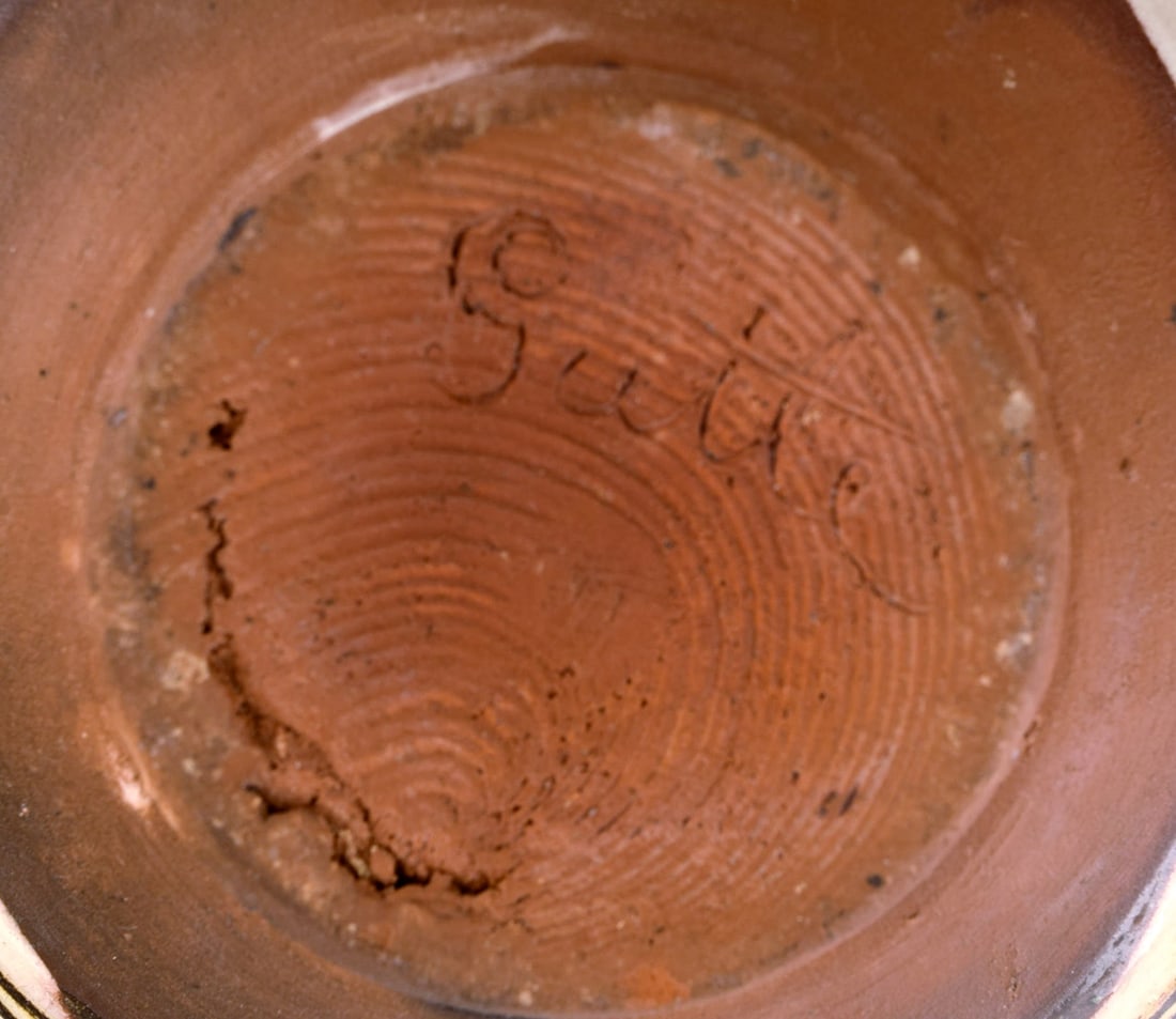 Gutte Eriksen (1918-2008), own workshop. Ear bowl with handles in glazed stoneware. Danish design, - 7