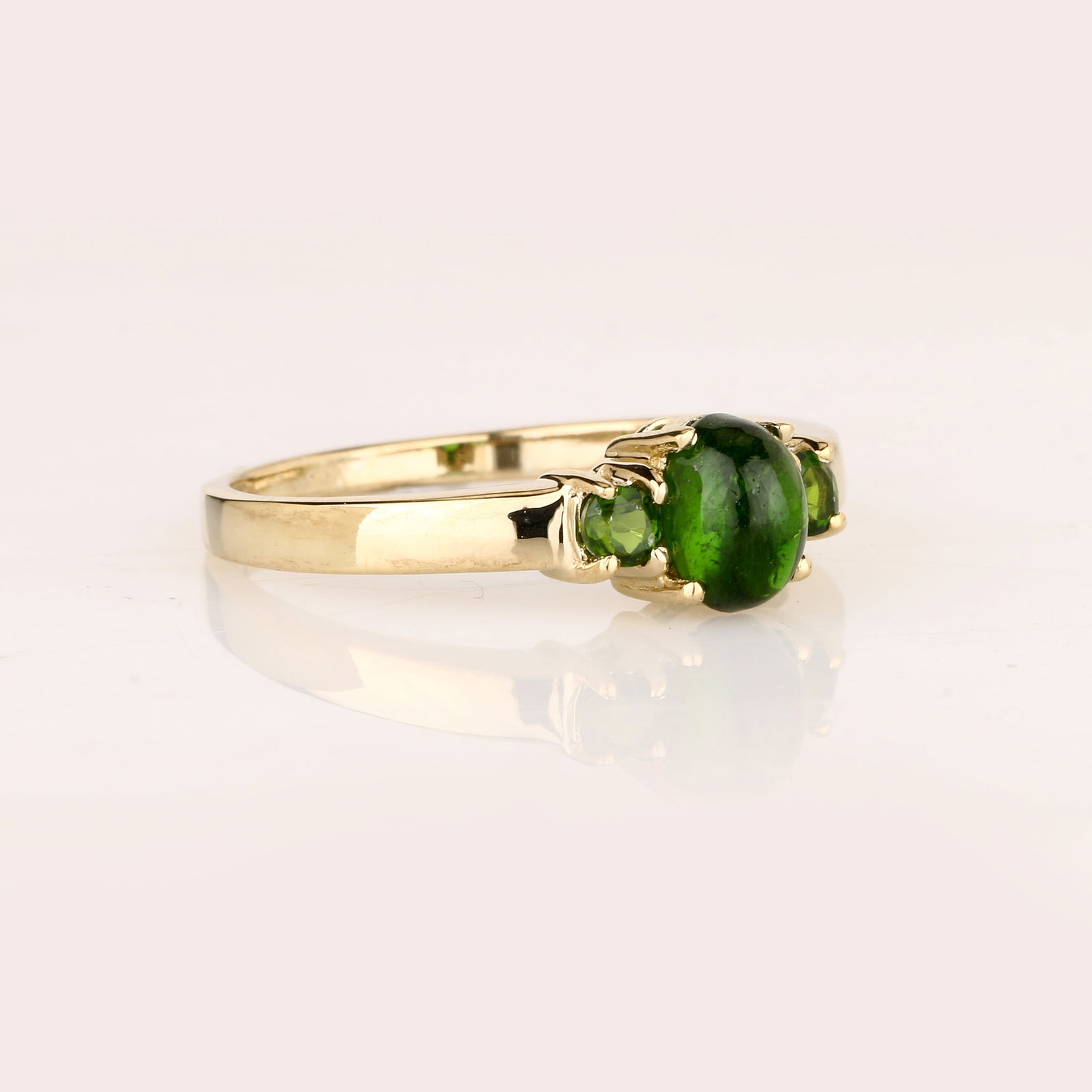 Ring: Chrome-Diopside CAB Oval 7x5mm - 3