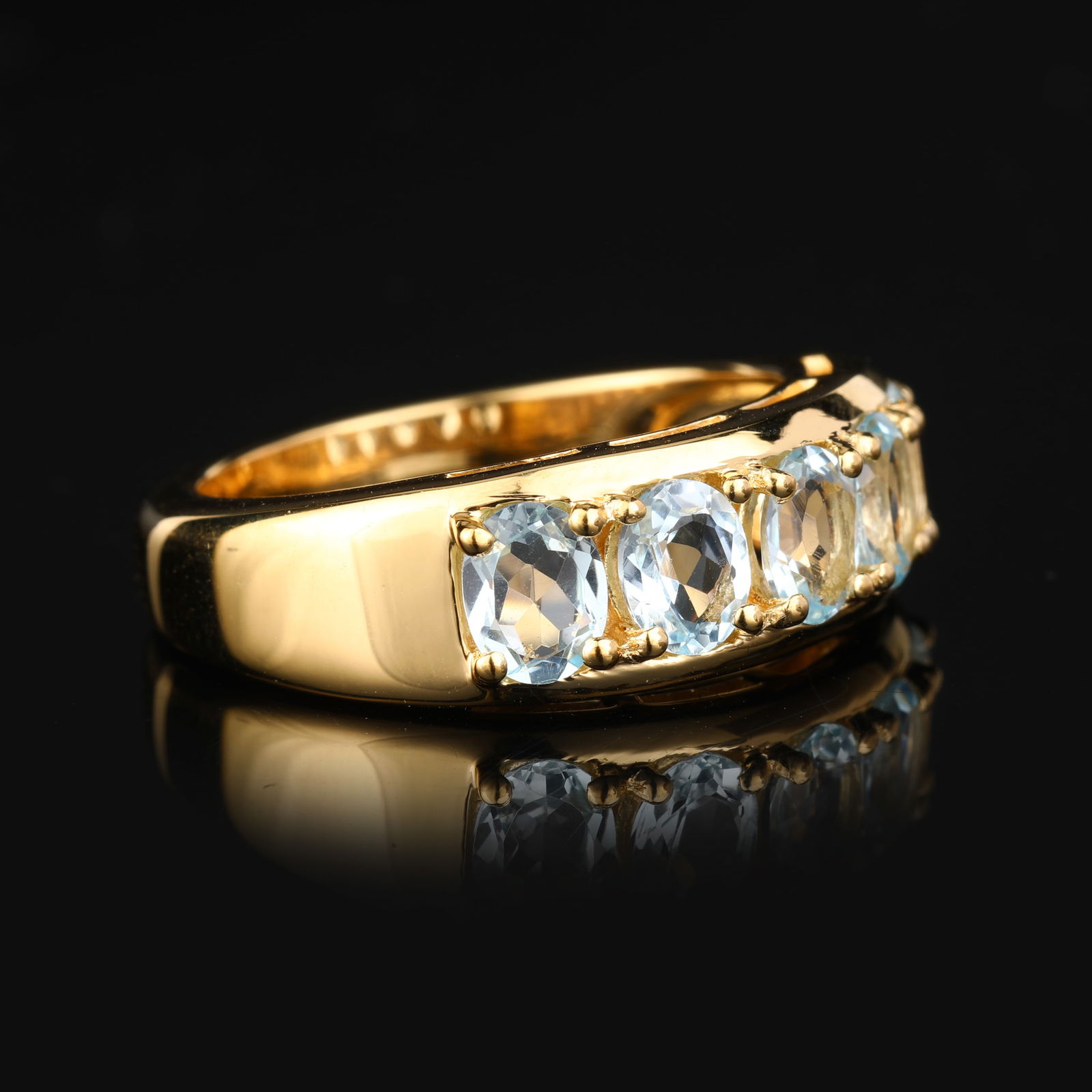 Ring: Sky Blue Topaz Oval 5x4mm - 3