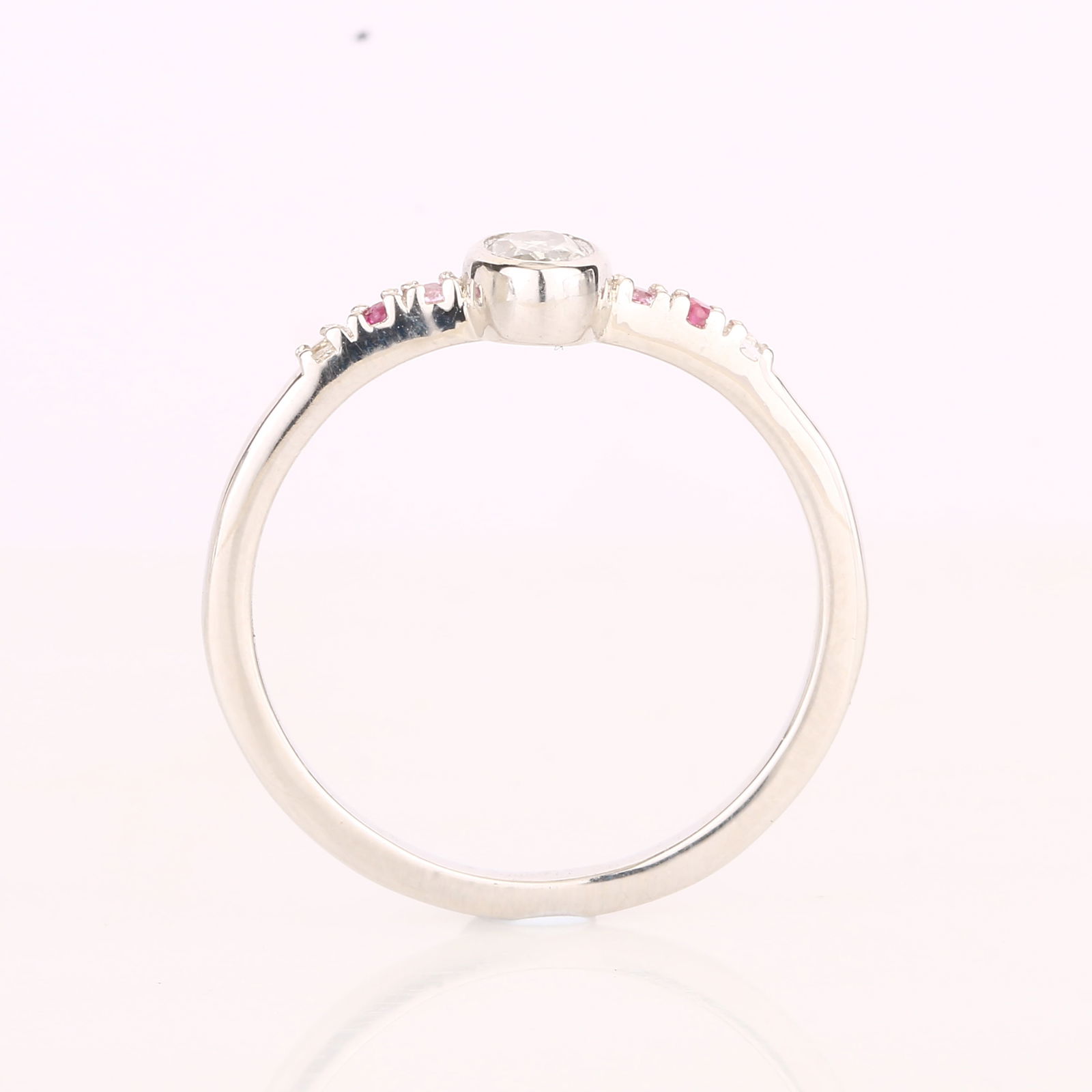 Ring: White Topaz Oval 5x3mm - 5